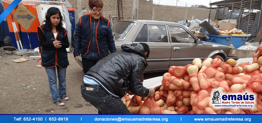 Emaús Madre teresa de Calcuta Donación Vegetales
