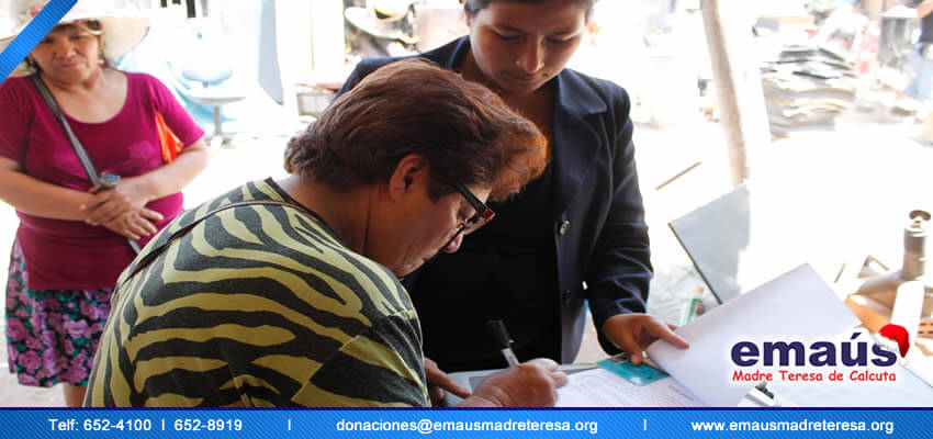 Emaús Madre teresa de Calcuta Donación cebollas