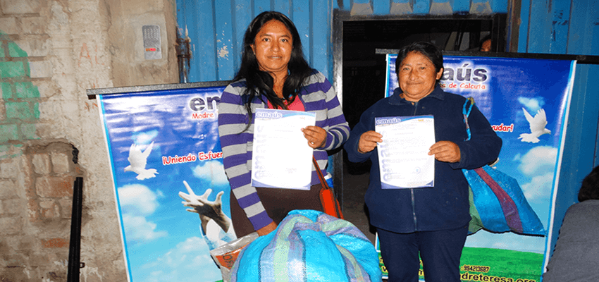 Emaús Madre teresa de Calcuta Donación de champiñones
