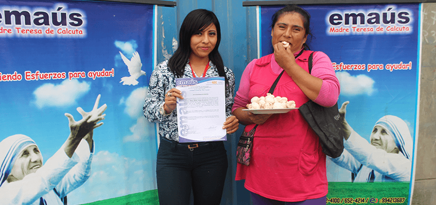 Emaús Madre teresa de Calcuta Donación de champiñones