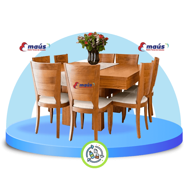Recicla juego de comedor en desuso